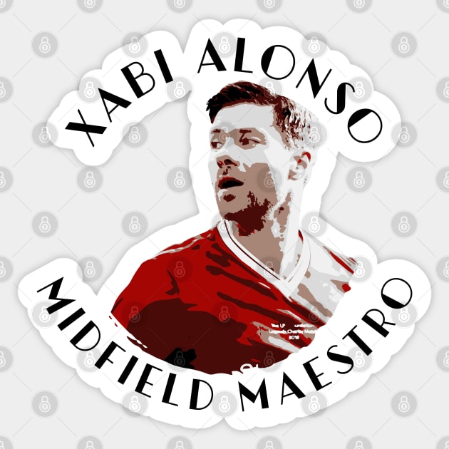 Xabi Alonso Midfield Maestro Sticker by YNWA Apparel